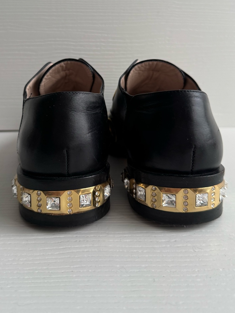 Cavalini Black Leather Embellished Loafers | Size 38.5 - Picture 6 of 12